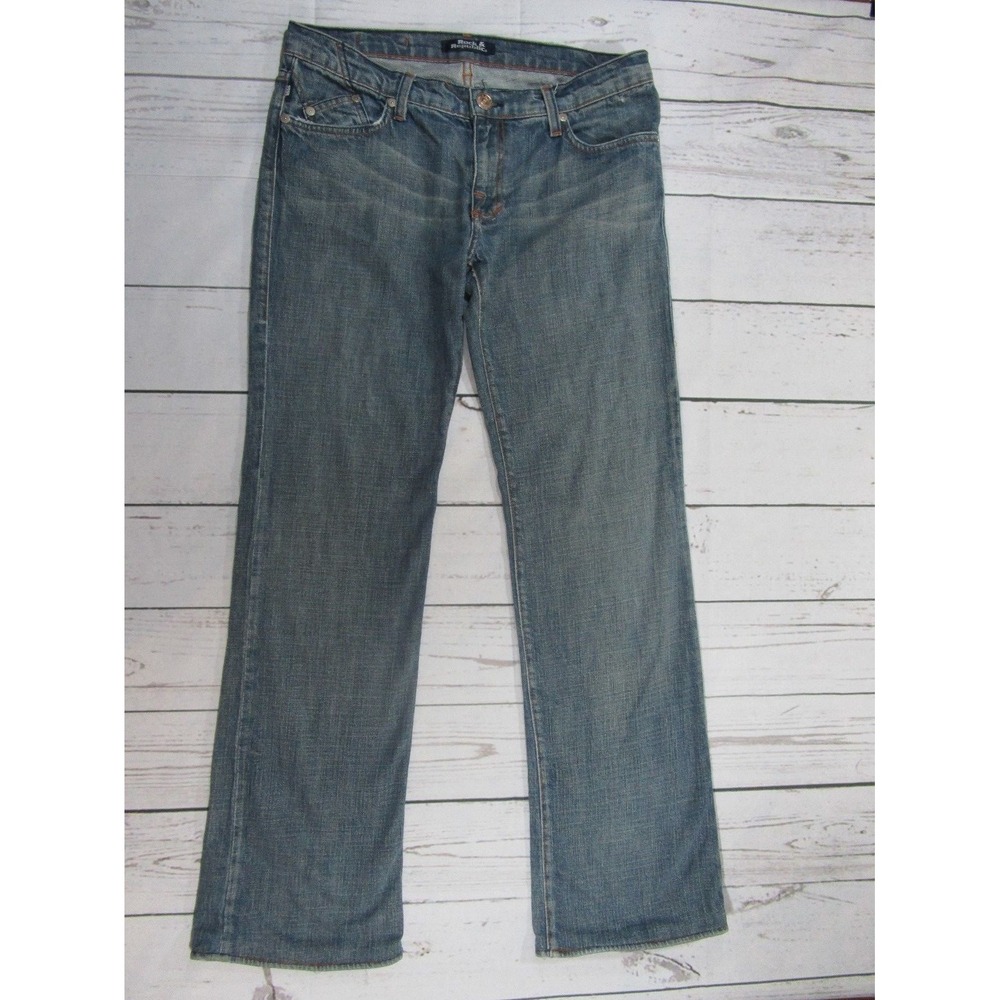 Rock & Republic Womens Floyd  Bootcut Jeans Size 32x32 blue dark wash